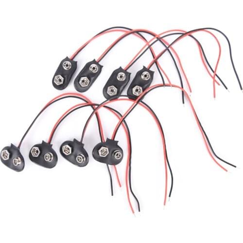 15CM 10pcs D. C. Power Plug Machine Buckle 9 V Battery Cable Connector Wholesale