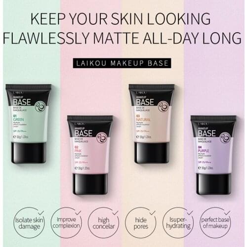 4 Colors Face Makeup Base Concealer Liquid Foundation Whitening Primer Oil Control Soft BB Cream Waterproof Pre-makeup TSLM1