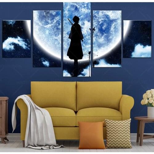 5 Piece HD Print Large Bleach Moon Anime Poster Cuadros Decoracion Paintings on Canvas Wall Art for Home Decorations Wall Decor