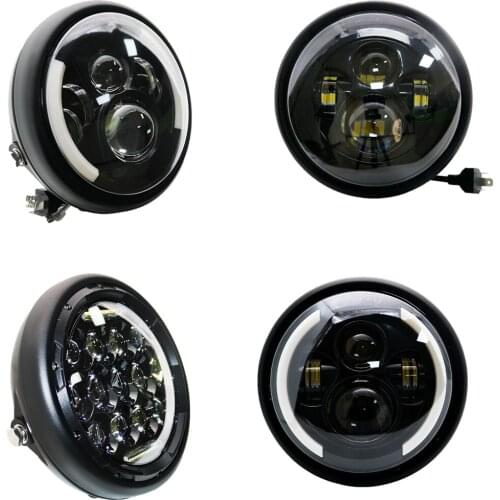 7 Inch LED Motorcycle Halo Headlight Universal Mounting Bracket For Dyna ,Iron 883 Honda Yamaha KAWASAK