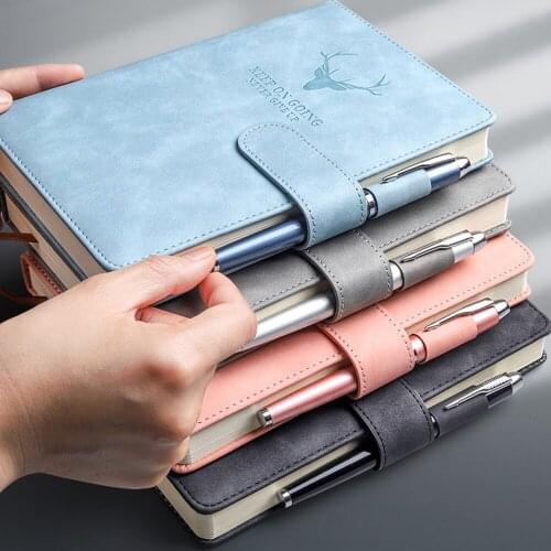 A5 Soft Pu Leather Journal Notebook Paper Thicken Diary Agenda Planner Notebook Notepad