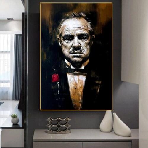 Abstract Godfather Canvas Paintings Modern Godfather Moive Posters and Print Wall Art Picture for Living Room Wall Decor Cuadros