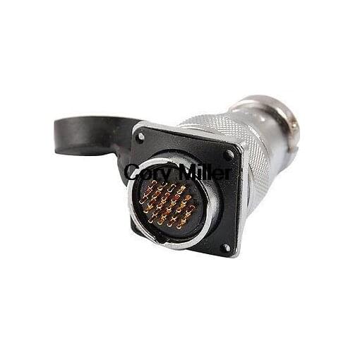 AC 250V 5A 24 Pins Flange Mount Aviation Connector Adapter