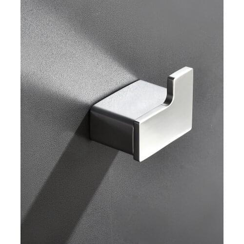 Bojia Aluminum Robe Hook Clothes Chrome Hanger Wall Mounted Bathroom Accessories Fabric Holder For Kitchen