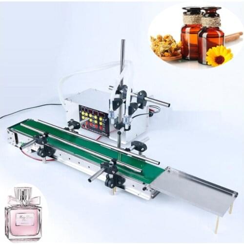 Automatic Filler Conveyor Belt Double Head Liquid Filling Machine Can Sense High Precision High Temperature And Heat Resistance