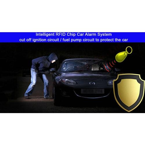Car Alarm Systems anti -theft Burglar Alarm security RFID transponder system cut engine /circuit IMMOBILIZER recognition