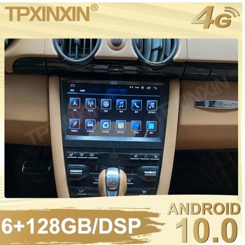 6+128G For Porsche 911 718 Android 10.0 Car Stereo Radio Tape Recorder Multimedia video player GPS navigation Carplay DSP