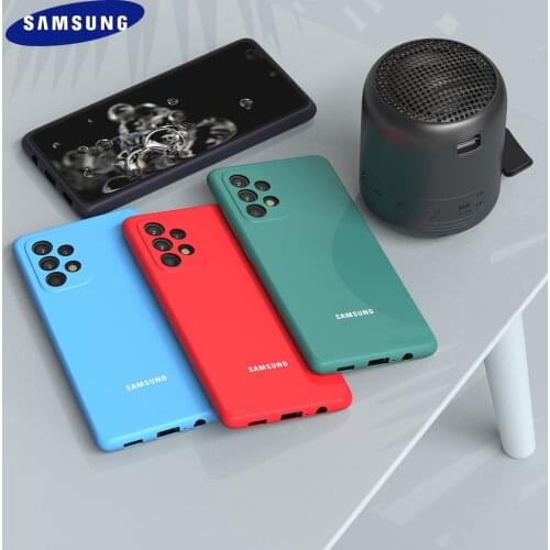 Samsung Galaxy A 72 52 Case Liquid Silicone Cover TPU Silky Soft-Touch Full Protective For A52 A72 Camera Protect Shell