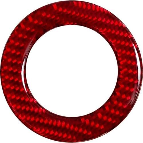 For Ford Explorer 2013-2018 Carbon Fiber Engine Start Stop Button Cover Trim Ring Decal Sticker Accessories