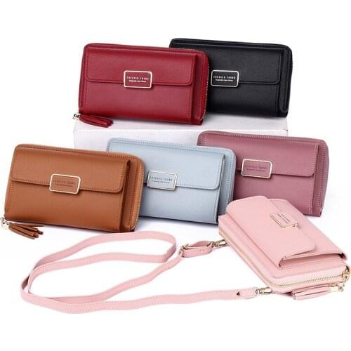 Women One Shoulder Messenger HandbagTassel Large Capacity Zipper Mobile Phone Bag Multifunctional Buckle Clutch Crossbody Bag