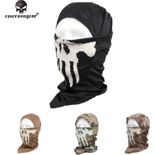EMERSON Ghost MULTI HOOD luminous mask Scarf military camouflage EM6634 Skullies Hunting Caps Anti-terrorism mask CS tactical