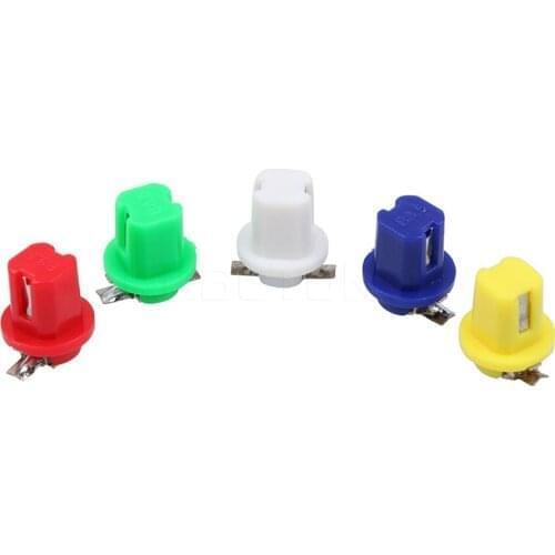 Kebedemm 10pcs colorful B8.5D 509T B8.5 5050 Led 1 SMD T5 Lamp Car Gauge Dash Bulb Dashboard Light 12v instrument light