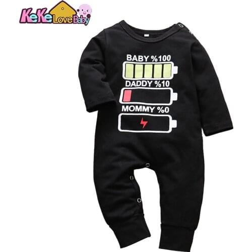Newborn Infant Baby Boy Girl Rompers Clothes Pajama Outfits Cotton Cute Letter Long Sleeve Jumpsuit New Born Toddler Clothing