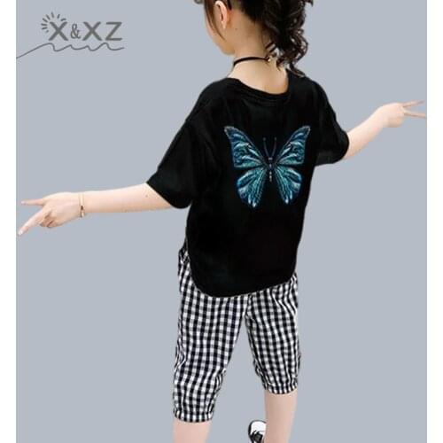 Children Clothing Set Girls Sets Kids Summer Girl Outfit cotton Sports Suit Set 1-10Y Child Clothes Teen Girls Casual Tracksuit