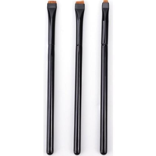 3Pcs Brow Contour Eyebrow Eyeliner Brush Wooden Handle Weasel Professional Eye Shadow Makeup Brush Eye Makeup Tools