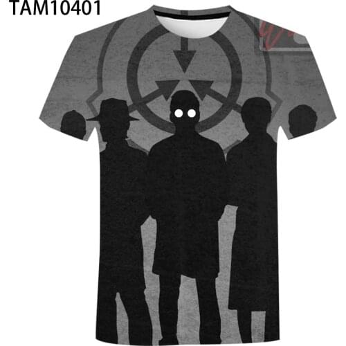 SCP Foundation Boys girls' Summer Short Sleeve T-Shirt 3D Anime Digital Print Youth Oversized Fashion Casual Personality Top