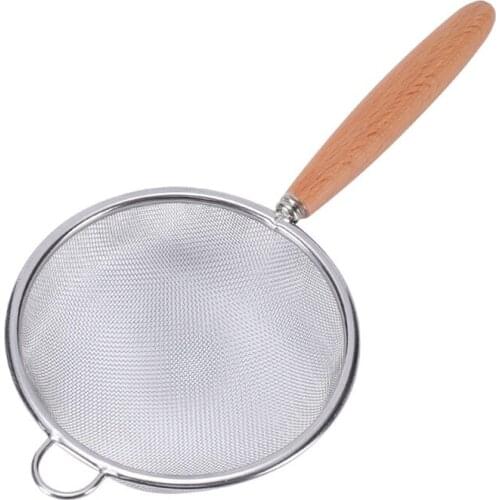 Stainless Steel Colander Spoon Food Filter Spoon Oil Filter Grid Scoop Fine Mesh Kitchen Skimmer Oil-Frying Cooking Accessories