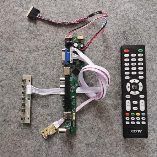 LVDS 40Pin panel WLED 60Hz VGA+USB+AV For BT140GW01/BT140GW02/BT140GW03/BT140GW04 display 1366*768 controller board DIY kit