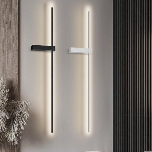 Minimalist LED Wall Lamp Nordic Living Room Background Wall Lamps for Home Bedroom Bedside Atmosphere Art Mirror Light furniture