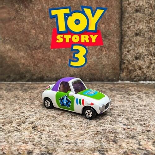 Disney Toy Story 3 Buzz Lightyear car model Woody Jessie Q Version 6.5cm metal Action Figures Kids Toys for Children gift