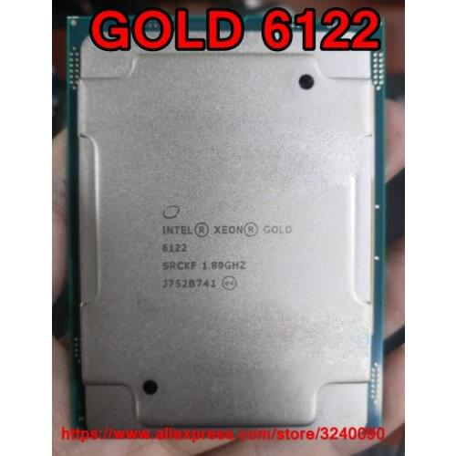 Intel Xeon GOLD 6122 SRCKF Gold6122 Processor 28M Cache 1.80GHz 20-cores 120W LGA3647 CPU free shipping