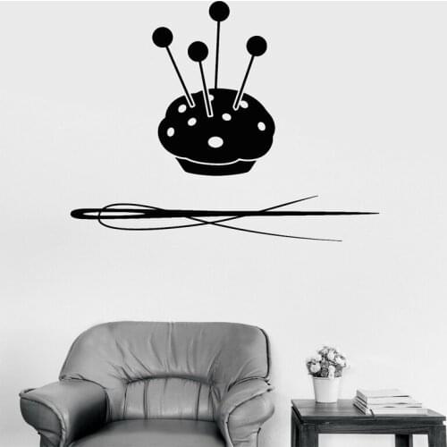 Sewing Tailor Shop Atelier Tools Wall Stickers Vinyl Interior Home Decoration Room Bedroom Sewing Studio decor Decals Mural 4865