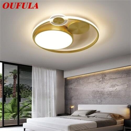 OUFULA Nordic Ceiling Light Modern Simple Gold Lamp Fixtures LED Home For Living Dining Room