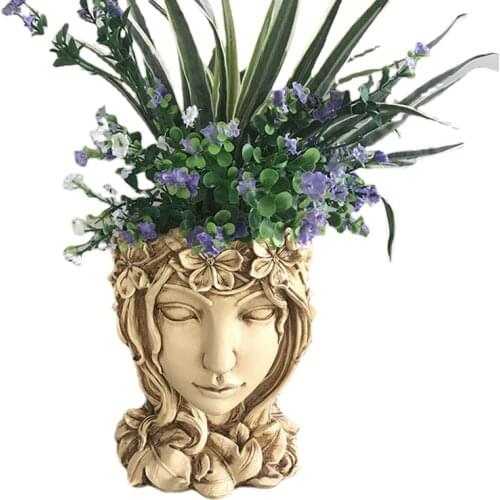 Resin Flower Pots Creative Fairy Garden Decoration Planter Goddess Figurines Home Decoration Ornament Succulent Flowerpot Crafts