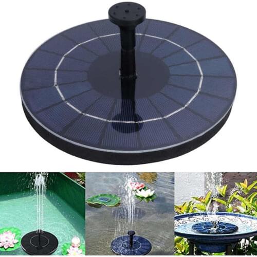Solar Water Fountain 7.4V Round Floating Fountain for Pond Garden Parks Fish Tank