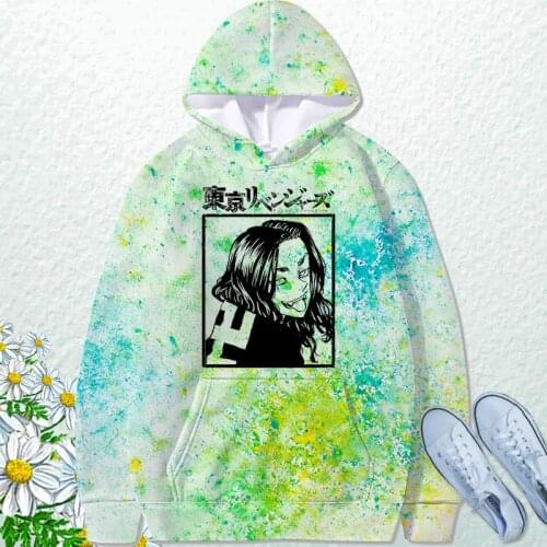Tokyo Revengers Anime Harajuku Hoodie Men Women Japanese Streetwear Pullover Oversized Sweatshirts Manjirou Print Hip Hop Hoodie