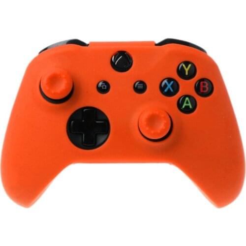 For Microsoft Xbox One X S Slim Controller Silicone Skin Case + Analog Sticks Grip Cap for X Box One 1 X S Gamepad