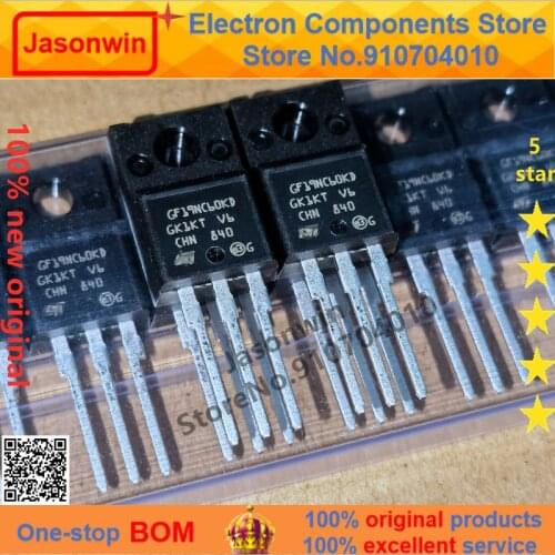 100% nuevo 50 unids/lote original MOSFET IGBT STGF19NC60KD GF19NC60KD 19A600V TO-220F Transistor
