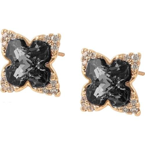 Trending Jewelry Stud Earrings 2020 made with Austrian Crystal for Girls Fashion Cross Designer Earings Girls Christmas Gift