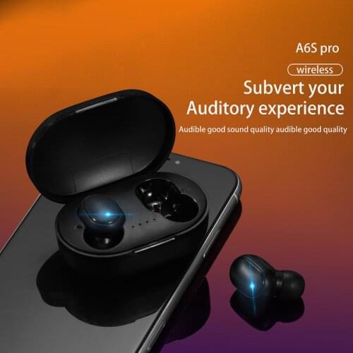 A6S Pro TWS Wireless Bluetooth Headphone Left Right Low Lag Mode 3D Stereo With Charging Box Earbuds Sports Waterproof Headsets
