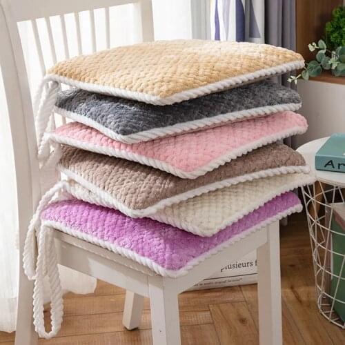 Thicken Student Classroom Seat Pad Living Room Chair Stool Cushion Mat Four Seasons Breathable Butt Pads Office Back Cushion