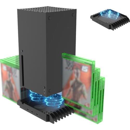 Vertical Bracket Cooling Stand For Xbox Series X Game Console Base Holder Dock Station With Discs Storage Rack Game Accessories