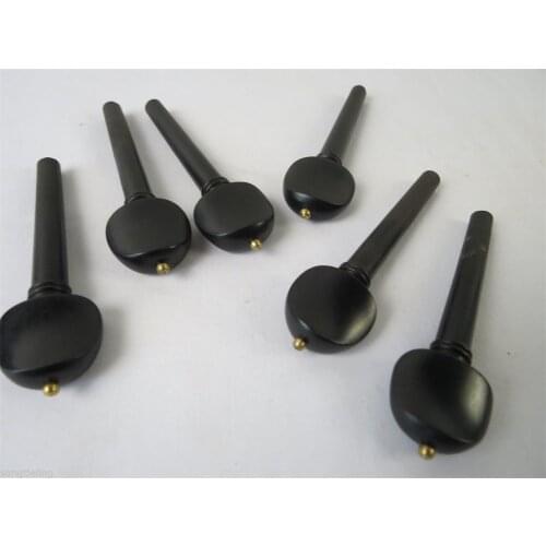 20pcs High Quality Natural Ebony viola peg,copper dot decoratin