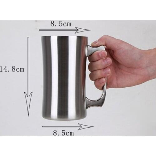20oz 560ml Insulated Vacuum Beer Mugs Stainless Steel Coffee Mug Double Wall Beer Mug Tea Insulated Cup ZA6845