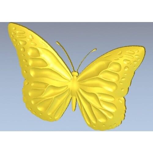 3d model relief for cnc in STL file format butterfly