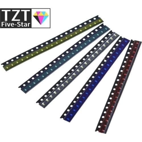 5 Colors x20 Pcs =100pcs SMD 0603 LED DIY Kit Super Bright Red/Green/Blue/Yellow/White Water Clear LED Light Diode Set