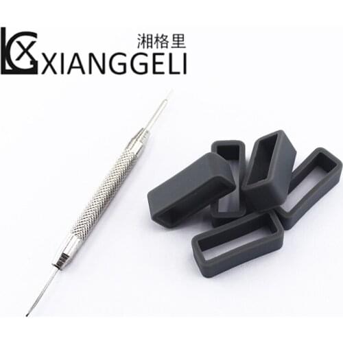 5pcs dark gray silica bezel bead strap ring watch accessory silicone strap loop 10mm12mm14mm16mm18mm19mm20mm22mm24mm26mm28mm30mm