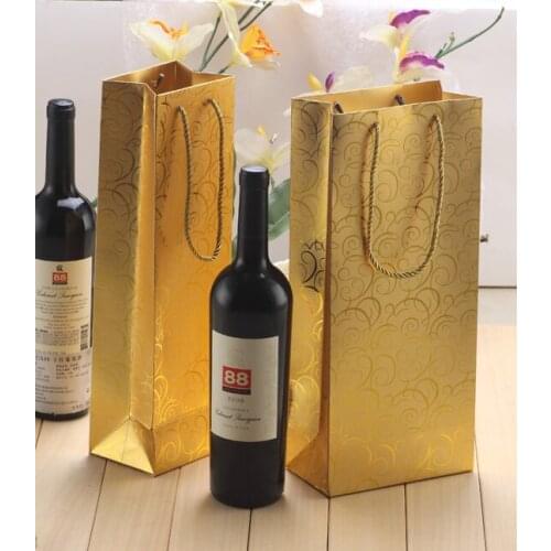 600pcs/lot) size 17x9x35cm 230gsm high quality cardboard two bottles wine bag