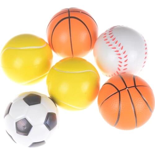 7CM Diameter Fitness Balls Soft Foam Ball Wrist Exercise Squeeze Tennis Ball/Basketball/Football Gift Toy stress ball