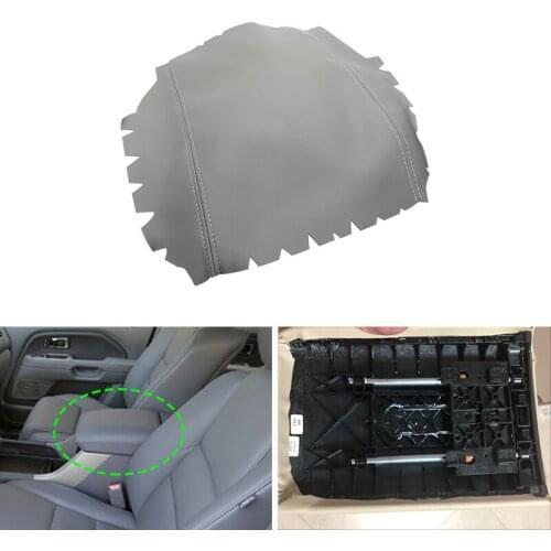 Car-styling Microfiber Leather Interior Center Control Armrest Box Cover Trim For Honda Pilot 2003 2004 2005 2006 2007 2008 Gray