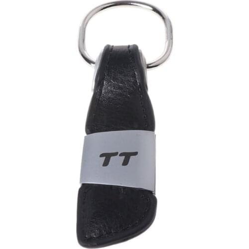 Car Keychain Leather Key Ring For Audi TT Alloy+Leather Blcak+Silver Unique Design Style