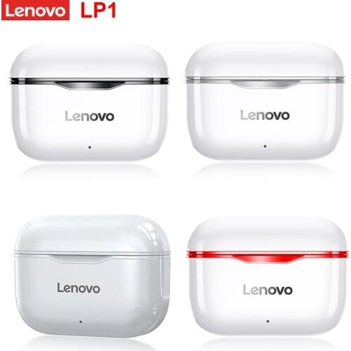 Original Lenovo LP1 TWS Wireless Earphone Bluetooth 5.0 Dual Stereo Noise Reduction Bass Touch Control Long Standby 300mAH