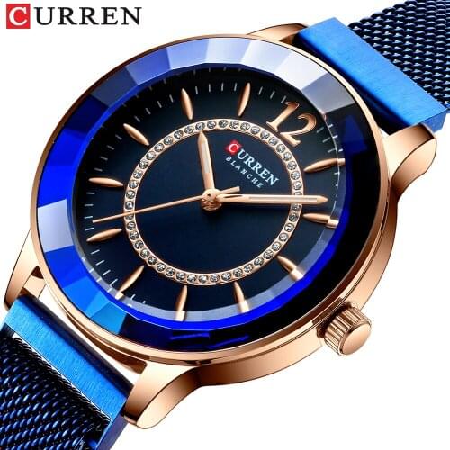 Womens Watch CURREN Top Brand Luxury Women Fashion Casual Waterproof Ultra-Thin Mesh Belt Quartz Clock Relogio Feminino