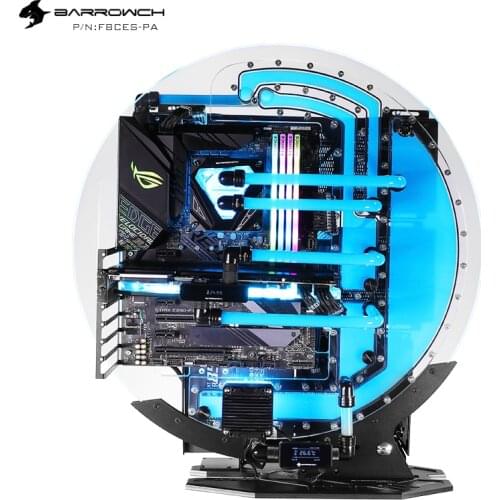 Barrowch Water Cooling MOD Case, STAR1 Series Limited Edition Round water-cooled Chassis, Gamer DIY House, FBCES-PA