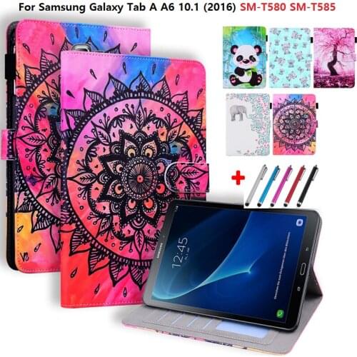 Coque For Samsung Tab A 10.1 2016 Case PU Leather TPU Stand Tablet For Samsung Galaxy Tab A A 6 10 1 2016 SM-T580 T580 T585 Case