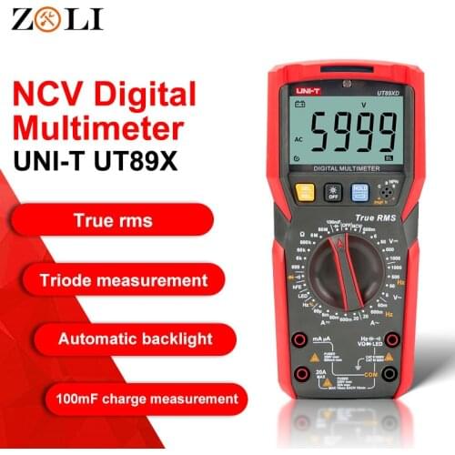 UNI-T UT89X/UT89XD Digital Multimeter True RMS tester AC DC voltmeter ammeter capacitance frequency resistance LED measurement